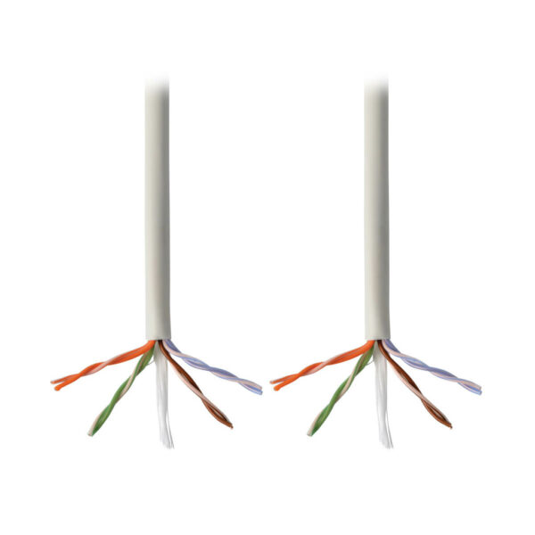 Tripp Lite series Cat5e 350 MHz Solid Core Plenum-Rated (UTP) PVC Bulk Ethernet Cable - White, 1000 ft. (304.8 m), TAA