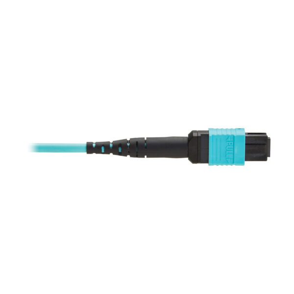 4fef8c6f49c7d1ecba466dbc710417c3-1 Tripp Lite series 100G Multimode 50/125 OM4 Fiber Optic Cable (12F MPO/MPO-PC F/F), Type-A Polarity, OFNP, Aqua, 1 m (3.3 ft.), TAA