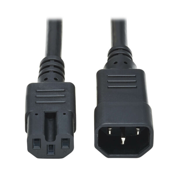 Tripp Lite series Power Cord C14 to C15 - Heavy-Duty, 15A, 250V, 14 AWG, 2 ft. (0.61 m), Black