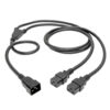 508b88f092bfe3a91d44a265fa52a59a Tripp Lite series Power Extension Cord/Splitter, 2 x C19 to C20 Y Splitter - Heavy-Duty, 20A, 250V, 12 AWG, 6 ft. (1.83 m), Black
