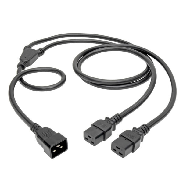 508b88f092bfe3a91d44a265fa52a59a Tripp Lite series Power Extension Cord/Splitter, 2 x C19 to C20 Y Splitter - Heavy-Duty, 20A, 250V, 12 AWG, 6 ft. (1.83 m), Black