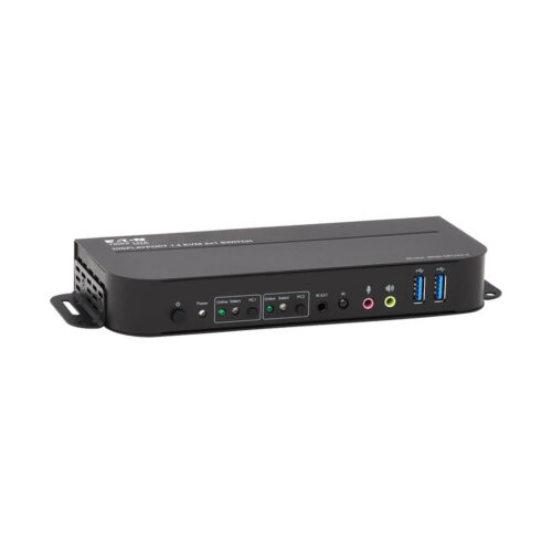 Tripp Lite series 2-Port DisplayPort/USB KVM Switch - 4K 60 Hz, HDR, HDCP 2.2, IR, DP 1.4, USB Sharing, USB 3.0 Cables