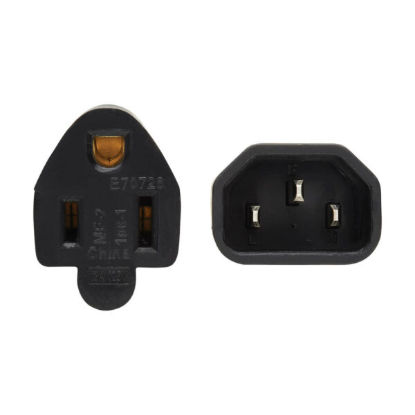 Tripp Lite series NEMA 5-15R to C14 Computer AC Power Cable - 13A, 125V, 16 AWG, 2 ft. (0.61 m), Black
