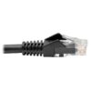 Tripp Lite series Cat6 Gigabit Snagless Molded (UTP) Ethernet Cable (RJ45 M/M), PoE, Black, 75 ft. (22.86 m)