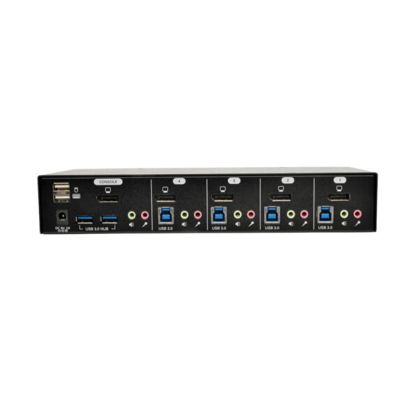 Tripp Lite series 4-Port DisplayPort KVM Switch with Audio, Cables and USB 3.0 SuperSpeed Hub