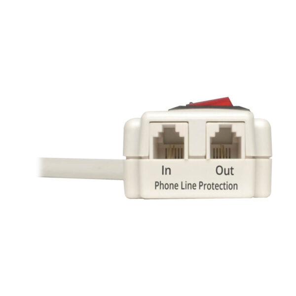Tripp Lite series Protect It! 6-Outlet Surge Protector, 4 ft. (1.22 m) Cord, 900 Joules, Tel/Fax/Modem Protection