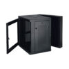 Tripp Lite series SmartRack 12U Low-Profile Switch-Depth Wall-Mount Small Rack Enclosure, Clear Acrylic Window, Hinged Back