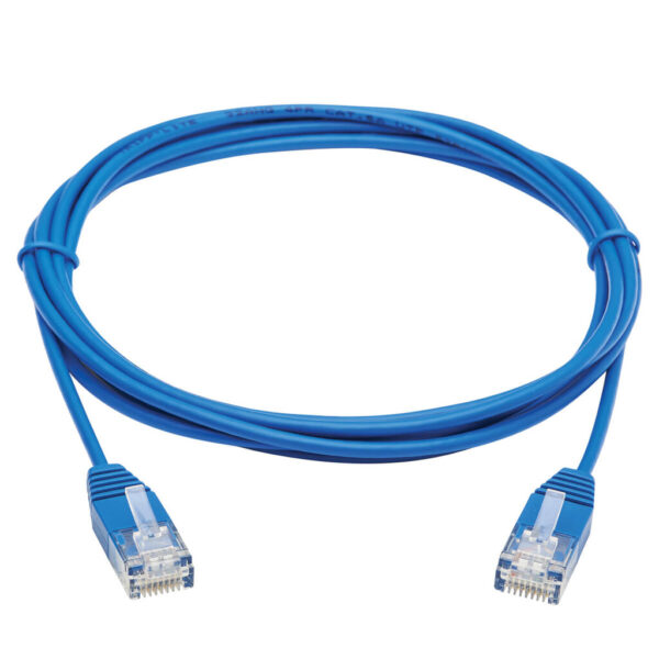 Tripp Lite series Cat6a 10G Molded Ultra-Slim UTP Ethernet Cable (RJ45 M/M), Blue, 7 ft. (2.13 m)