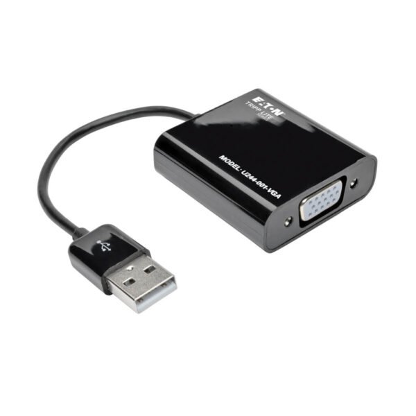 Tripp Lite series USB 2.0 to VGA Dual/Multi-Monitor External Video Graphics Card Adapter with Built-In USB Cable, 128 MB SDRAM, 1080p @ 60 Hz