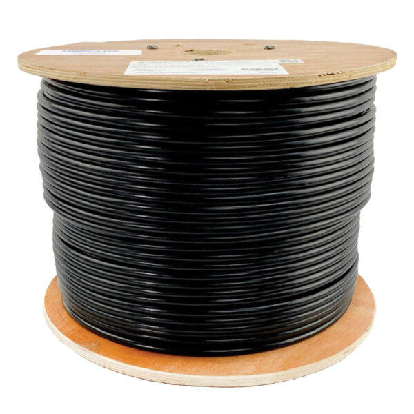 Tripp Lite series Cat6/Cat6e 600 MHz Solid-Core Direct-Burial Outdoor-Rated UTP Bulk Ethernet Cable - Black, 1,000 ft. (304.8 m)