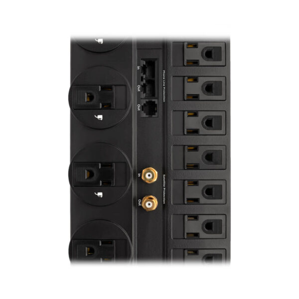Tripp Lite series Protect It! 12-Outlet Surge Protector, 8 ft. (2.43 m) Cord, 2880 Joules, Tel/Modem/Coaxial/Ethernet Protection