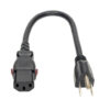 5226d63ef80f52da7db9d2354dc46662 Tripp Lite series Computer Power Cord, NEMA 5-15P to Locking C13 - 10A, 125V, 18 AWG, 1 ft. (0.31 m)
