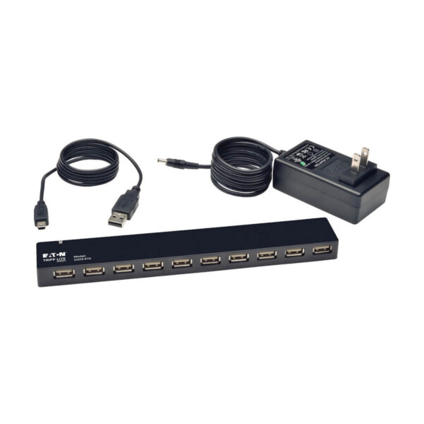 5291e0e24e913dedc4fdc9a381403f5b Tripp Lite series 10-Port USB 2.0 Hub, Black