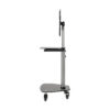 529dfb9a80814df835a44ca87ef0211c Tripp Lite series Premier Rolling TV Cart for 32” to 55” Displays, Black Glass Base and Shelf, Locking Casters