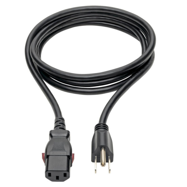 5383ecf11cc0cb4538fc58a769172a0d Tripp Lite series Computer Power Cord, NEMA 5-15P to Locking C13 - 10A, 125V, 18 AWG, 6 ft. (1.83 m)