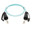 53968dd7971d8f48c939be84ffbb324c Tripp Lite series 10Gb Rigid Industrial Duplex Multimode 50/125 OM3 Fiber Patch Cable (LC/LC) - IP68, Aqua, 1 m (3 ft.)