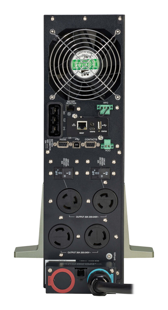 53a07e750e0801291460ac272845714e-1 Tripp Lite SmartOnline 5kVA 4.5kW 208V Double-Conversion UPS - 2 L6-20R and 2 L6-30R Outlets, L6-30P Input, Network Card, 3U Rack/Tower - SU5000RT
