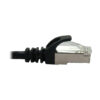 Tripp Lite series Cat6a 10G Snagless Shielded Slim STP Ethernet Cable (RJ45 M/M), PoE, Black, 1 ft. (0.3 m)