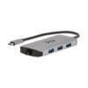 Tripp Lite series 3-Port USB-C Hub - USB 3.x (5Gbps) Hub Ports, Gigabit Ethernet, Thunderbolt 3, 100W PD Charging, Aluminum Housing