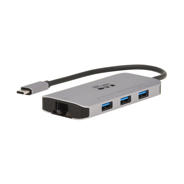 Tripp Lite series 3-Port USB-C Hub - USB 3.x (5Gbps) Hub Ports, Gigabit Ethernet, Thunderbolt 3, 100W PD Charging, Aluminum Housing