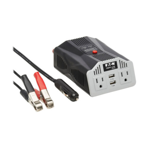 Tripp Lite series 400W PowerVerter Ultra-Compact Car Inverter with 2 AC/2USB - 3.1A/Battery Cables/Cigarette Lighter Adapter (CLA)
