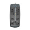 Tripp Lite series Protect It! 10-Outlet Surge Protector, 8 ft. (2.43 m) Cord, 3345 Joules, Tel/Modem/Coaxial Protection