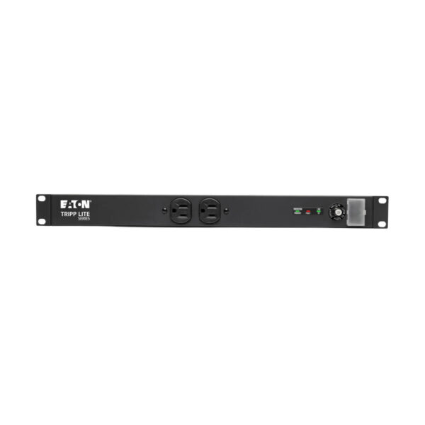 Tripp Lite series Isobar 12-Outlet Network Server Surge Protector, 15 ft. (4.57 m) Cord with 5-20P Plug, 3840 Joules, Diagnostic LEDs, 1U Rackmount