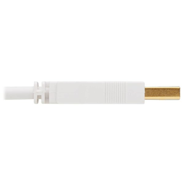 54265a162f8386a163902c1eeeaf1255 Tripp Lite series Safe-IT USB 2.0 A to B Antibacterial Cable (M/M), White, 6 ft. (1.83 m)