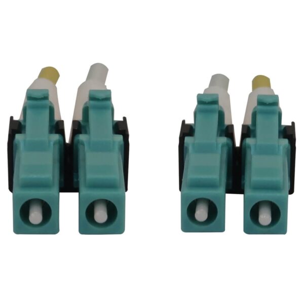 5437311111c0aca0abf9580bb7032ed6-2 Tripp Lite series 400G Multimode 50/125 OM4 Switchable Fiber Optic Cable (Duplex LC-PC M/M), LSZH, Aqua, 7 m (23 ft.)