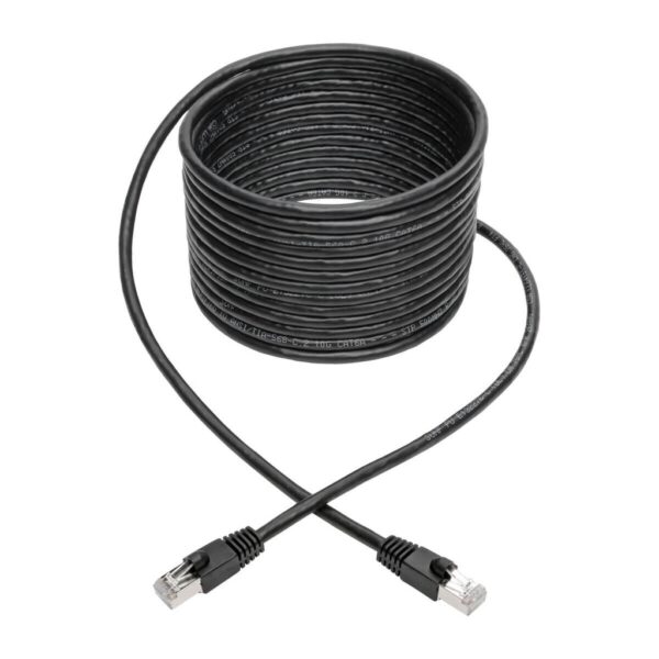 5477427d61c69752dbd2f09903c34f04 Tripp Lite series Cat6a 10G Snagless Shielded STP Ethernet Cable (RJ45 M/M), PoE, Black, 20 ft. (6.09 m)