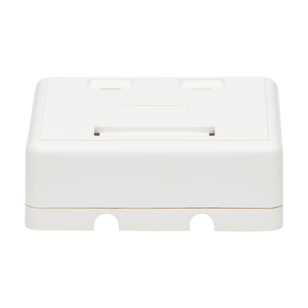Tripp Lite series Surface-Mount Box for Keystone Jacks - 2 Ports, White, TAA
