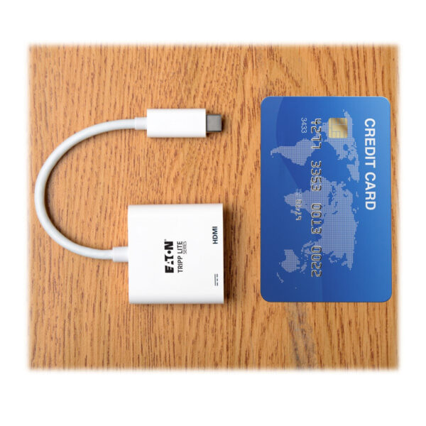 Tripp Lite series USB-C to HDMI Adapter (M/F) - 4K 60 Hz, 60W PD Charging, HDCP 2.2, White