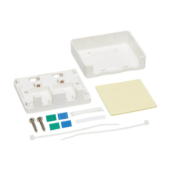 Tripp Lite series Surface-Mount Box for Keystone Jacks - 2 Ports, White, TAA