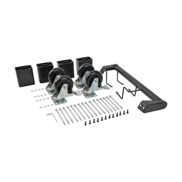 Tripp Lite series Mobile Cart Conversion Kit with Handle, Casters and Power Cord Manager for 16-Device AC and USB Charging Stations - CSHANDLEKIT2