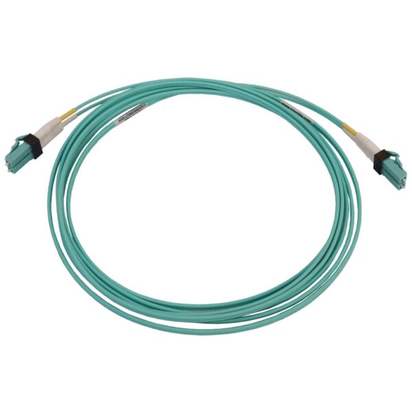 Tripp Lite series 400G Multimode 50/125 OM4 Switchable Fiber Optic Cable (Duplex LC-PC M/M), LSZH, Aqua, 3 m (9.8 ft.)