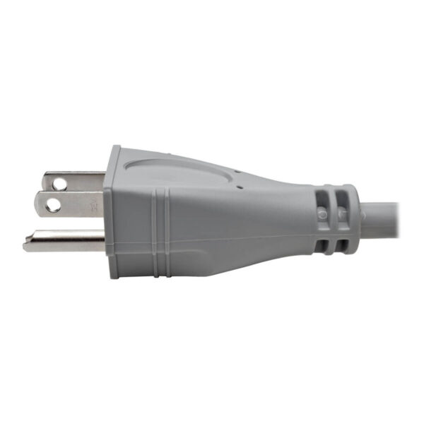 Tripp Lite series Hospital-Grade Extension Cord, NEMA 5-15P to NEMA 5-15R - Green Dot, 15A, 125V, 14 AWG, 15 ft. (4.57 m), Gray