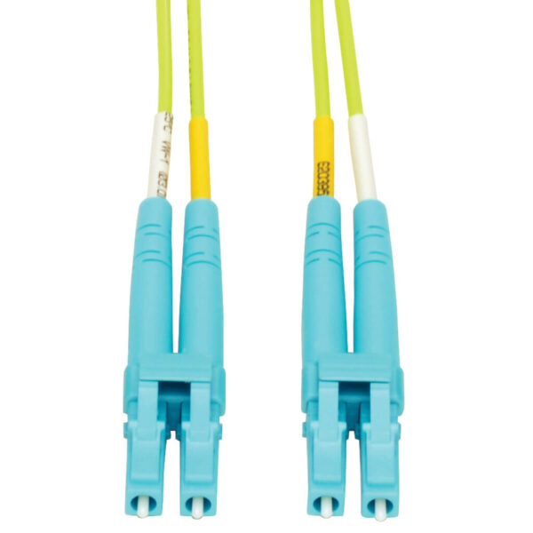 558dee58732443cde1a421cd01e897a6-4 Tripp Lite series 100G Duplex Multimode 50/125 OM5 LSZH Fiber Optic Cable (LC/LC), Lime Green, 15 m