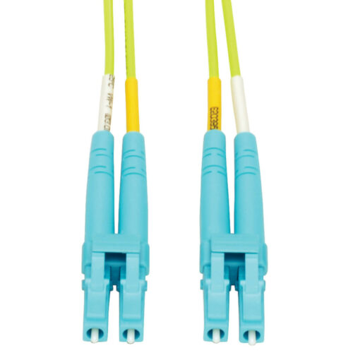 558dee58732443cde1a421cd01e897a6-8 Tripp Lite series 100G Duplex Multimode 50/125 OM5 Fiber Optic Cable, Lime Green, LC/LC, 1 m (3.3 ft.)