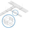 Tripp Lite series Wall/Floor Spider Bracket for Wire Mesh Cable Trays