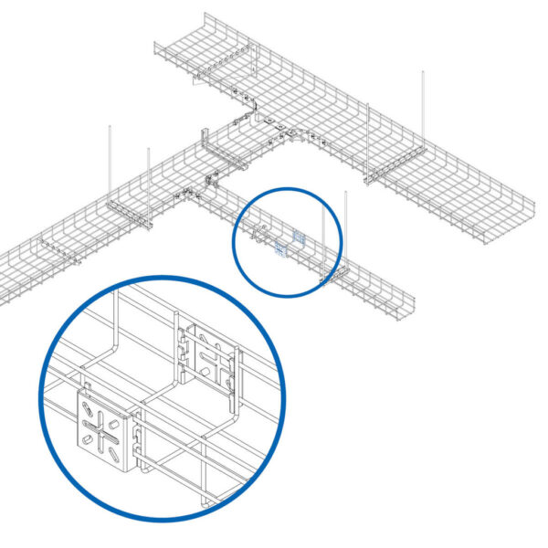 Tripp Lite series Wall/Floor Spider Bracket for Wire Mesh Cable Trays