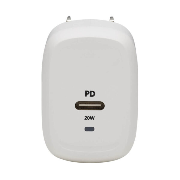 55bd3977c65894872c8d6e8cf79b6887 Tripp Lite series Compact 1-Port USB-C Wall Charger - GaN Technology, 20W PD3.0 Charging, White