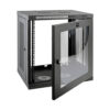 Tripp Lite series SmartRack 12U Low-Profile Switch-Depth Wall-Mount Small Rack Enclosure, Clear Acrylic Window - SRW12UG