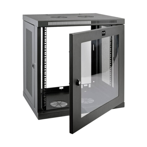 Tripp Lite series SmartRack 12U Low-Profile Switch-Depth Wall-Mount Small Rack Enclosure, Clear Acrylic Window - SRW12UG