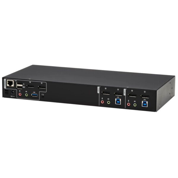 Tripp Lite series 2-Port DisplayPort Dual-Display KVM Switch - 4K 60 Hz, USB 3.2 Gen 1, HDCP 2.2, USB Sharing, TAA