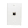 Tripp Lite series Cat6 Straight-Through Modular Shielded In-Line Snap-In Coupler with 90-Degree Down-Angled Port (RJ45 F/F), TAA