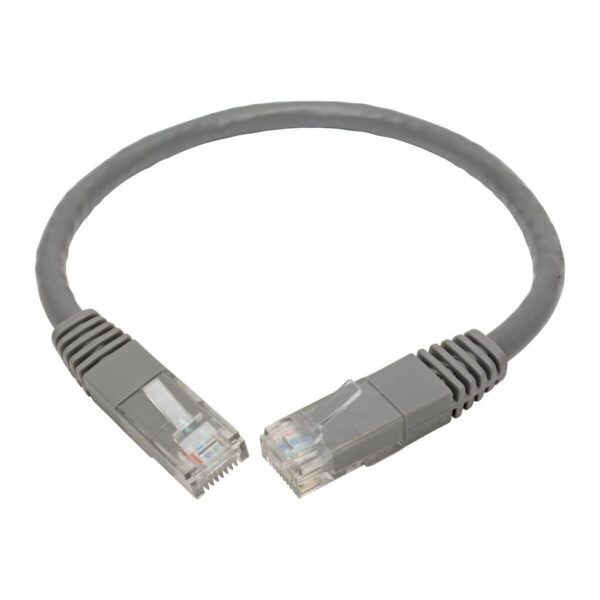 5608c28a8bacb1b58459aeef82ec1c07 Tripp Lite series Cat6 Gigabit Molded (UTP) Ethernet Cable (RJ45 M/M), PoE, Gray, 1 ft. (0.31 m)