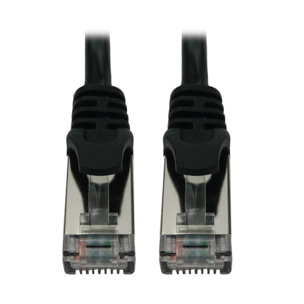 Tripp Lite series Cat6a 10G Snagless Shielded Slim STP Ethernet Cable (RJ45 M/M), PoE, Black, 15 ft. (4.6 m)