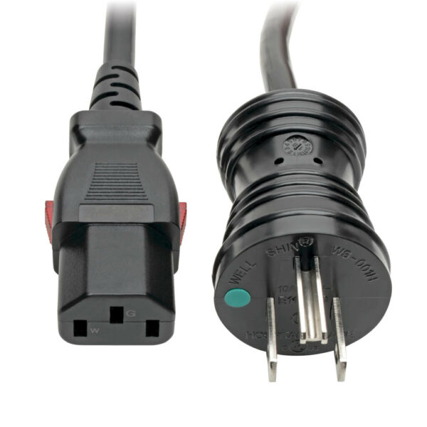 565f46c2f751be826253cdfcb72c6772 Tripp Lite series Hospital-Grade Power Cord, NEMA 5-15P to Locking IEC C13 - Green Dot, 10A, 125V, 18 AWG, 3 ft. (0.91 m), Black