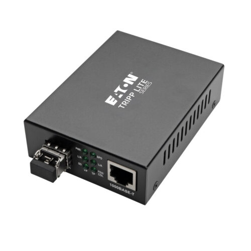 Tripp Lite series Gigabit Multimode Fiber to Ethernet Media Converter, 10/100/1000 LC, International Power Supply, 850 nm, 550M (1804.46 ft.)
