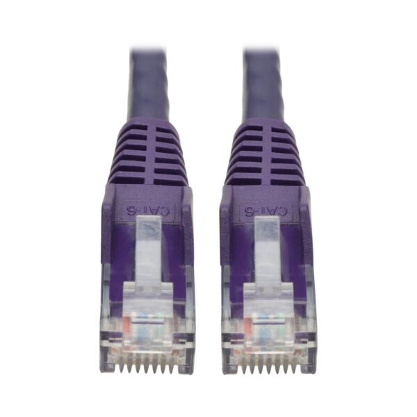 56709d2d969eea242939a934cc8f431b-2 Tripp Lite series Cat6 Gigabit Snagless Molded (UTP) Ethernet Cable (RJ45 M/M), PoE, Purple, 6 ft. (1.83 m)